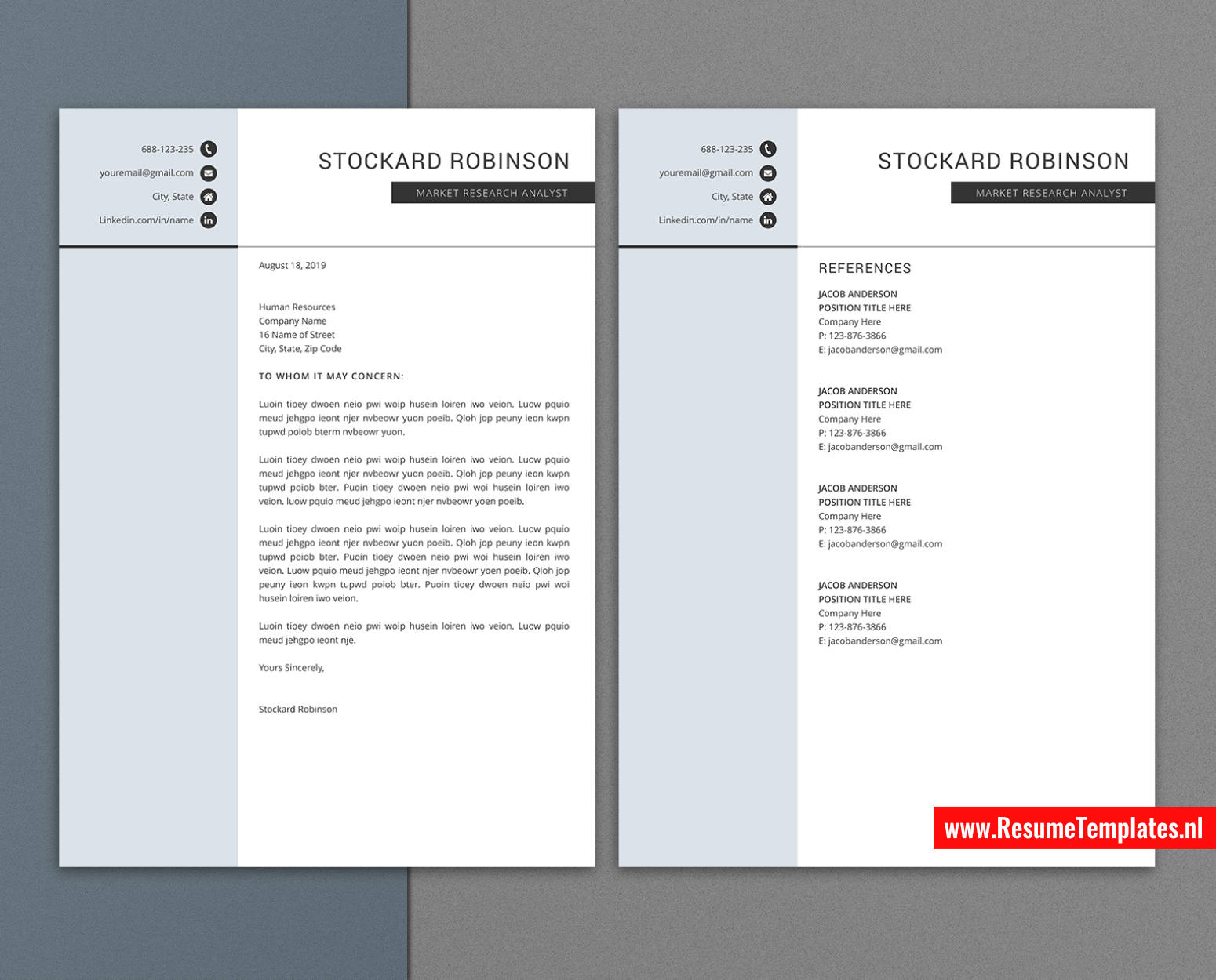 www.ResumeTemplates.nl-resume template for mac pages